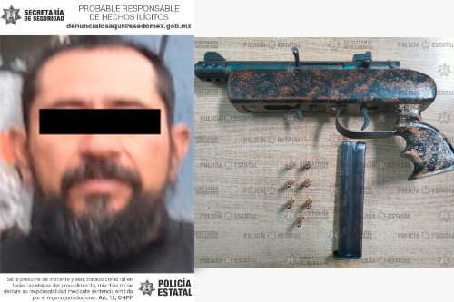 Muy macho el señor, amenazaba a su mujer con una pistola en Almoloya de Juárez